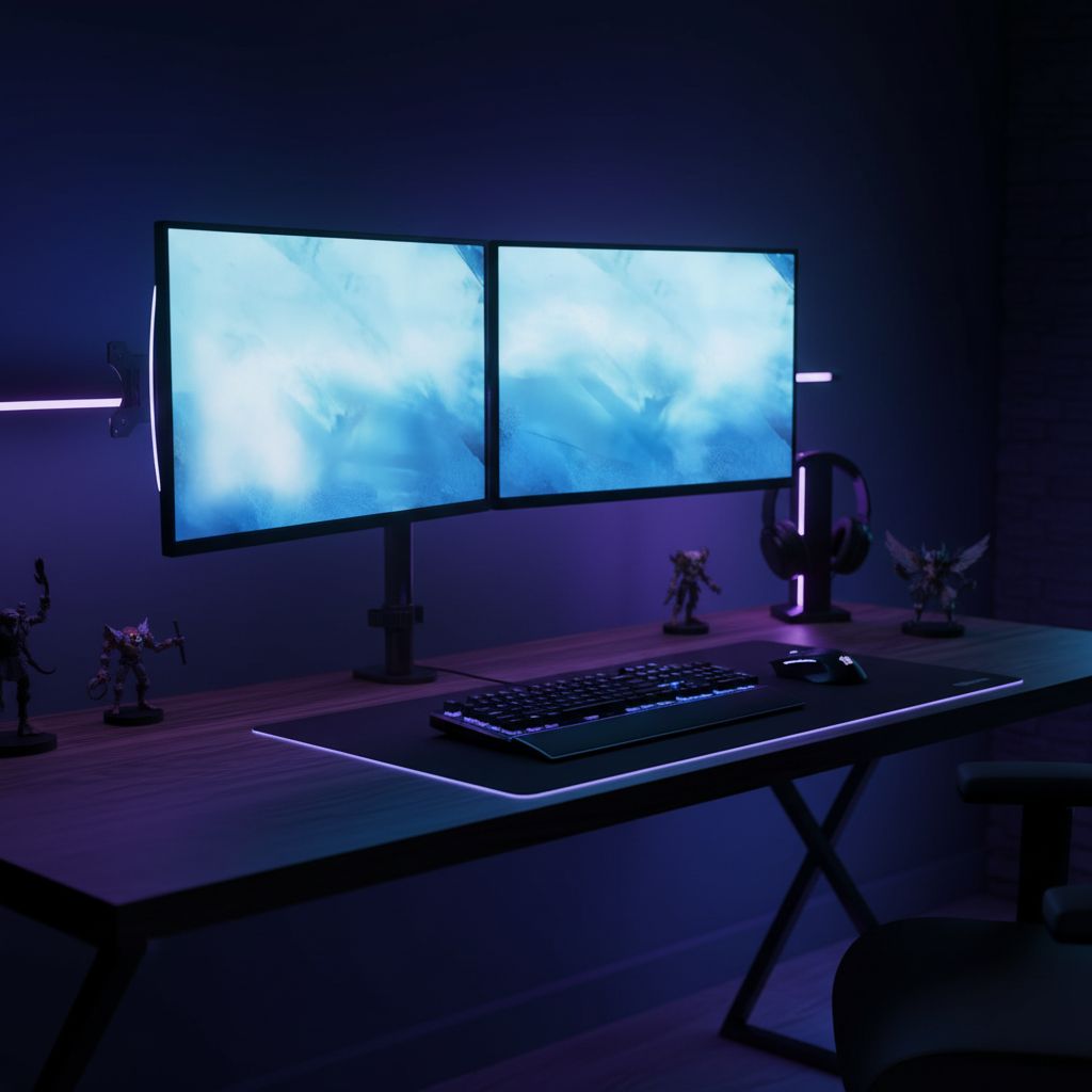 Soporte doble monitor - gaming setup