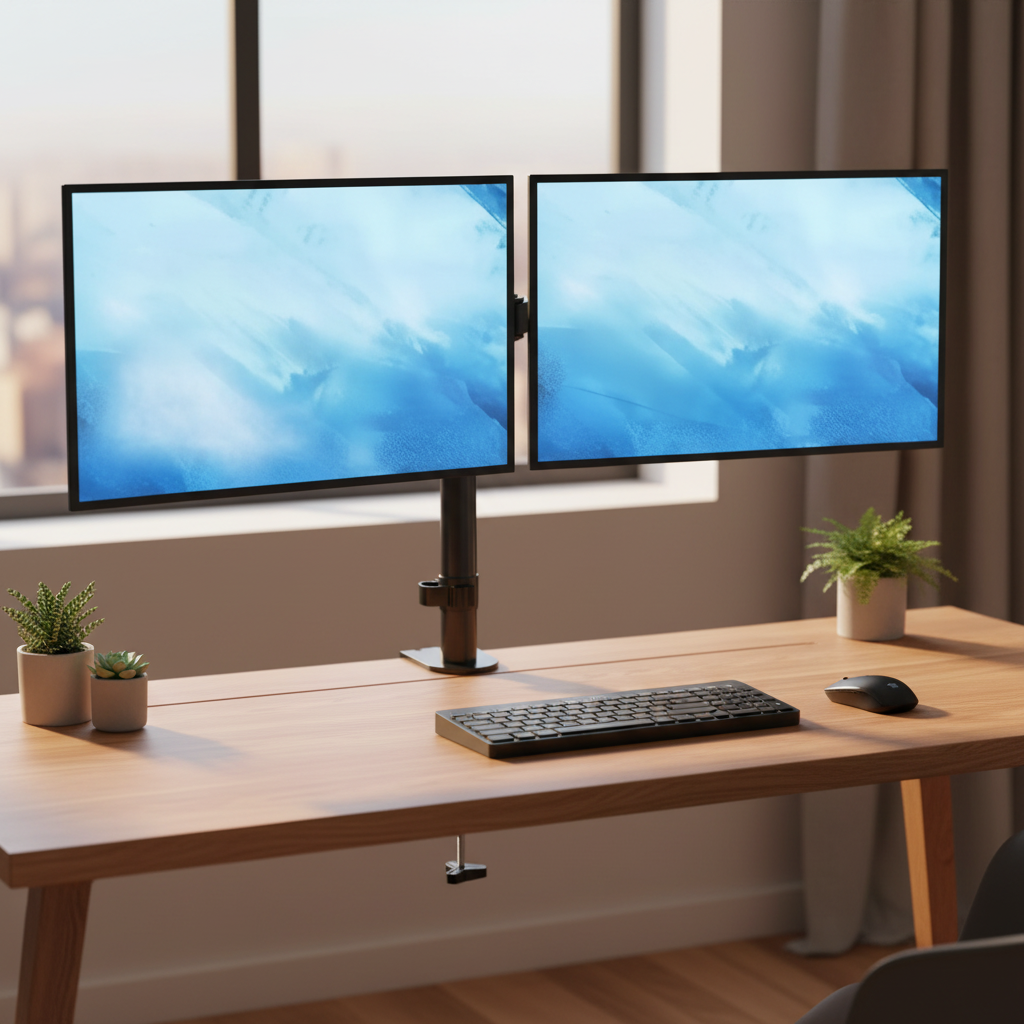 Soporte doble monitor - home office